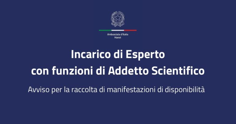 Avviso incarico Esperto Addetto Scientifico