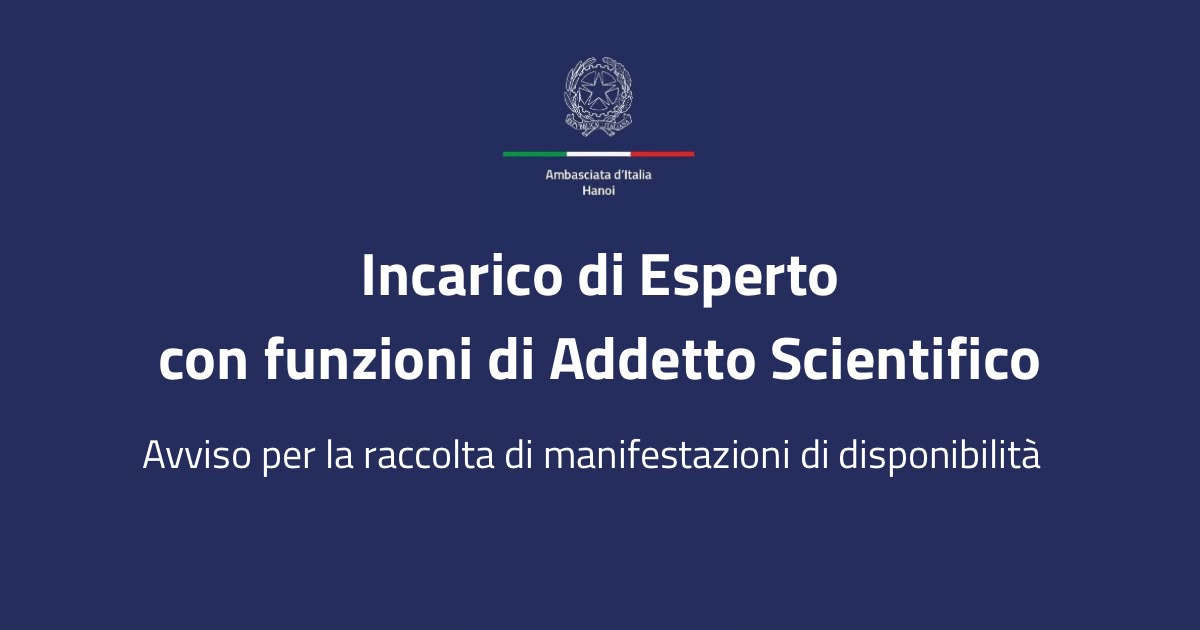 Avviso incarico Esperto Addetto Scientifico